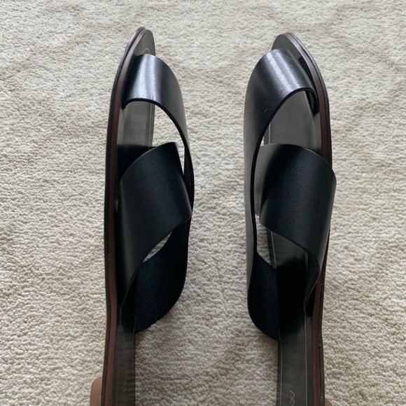 J Crew 7 Crossover Sandals leather Cyprus black - Picture 6 of 11